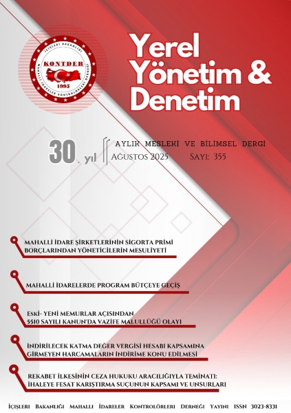 YEREL YÖNETİM VE DENETİM DERGİSİ Ağustos 2025